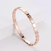 Armreif im europäischen und amerikanischen Stil, Modetrend, Persönlichkeit, Schnalle, Schalter-Armband, einfacher vergoldeter Roségold-Schmuck