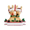 2022 Deer Christmas Ornament Nazwisko 2-8 Wisiorki Dekoracja domu