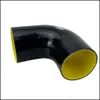 Colliers de serrage Pqy - 3" 76 mm coude à 90 degrés tuyau d'admission turbo bleu jaune / noir jaune Pqy-Sh9030-Qy Drop Deliver Dhcarpart Dhrcp