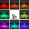 Night Lights RGB LED Table Lamp Romantic Diamond Rose Projector Adjustable Touch USB Charging Light Fixtures