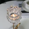 Bandlers l￩ger luxe tulip cristal candelabra vintage cuivre art marbre bascule de fleur de fleur