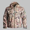 Vestes de chasse Veste de randonnée extérieure waterrpoof pantalon tactique thermique Camouflage de camouflage softhellwear