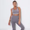 Strój jogi kobiety sportowe stężenie oddychające szybkie suche top do szokowania push up fitness Active Gym Running Camo