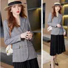 Women's Suits Women Plaid Blazer Suit Double Breast 2022 Autumn And Winter Fashion Temperament Elegant Comfortable Career Ladies Wear