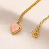 Luxury Design Necklace 18K Gold Plated Stainless Steel Necklaces Choker Chain 3Colors Heart Letter Pendant Fashion Womens Wedding Jewelry Accessories MM1972