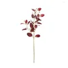 Dekorative Blumen, rote künstliche Blätter, große Eukalyptusblätter, Pflanzen, Wandmaterial, gefälscht, für Zuhause, Geschäft, Garten, Party, Dekoration, 72 cm