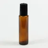 Flacon de parfum 15 ml sur bouteille en verre ambre avec flacons d'huile essentielle à bille en métal 1/2 oz