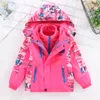 Vestes une casquette détachable filles trench-coat enlever les vêtements de ski vêtements de commerce extérieur veste pour enfants d âge moyen 6 12 ans 221010