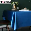 Masa bezi mavi dikdörtgen masa örtüsü düğün için el doğum günü partisi dekorasyon koşucusu placemat