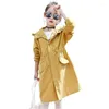 معطف Kids Trench Spring Autumn Cotton 6-17y Girls Jacket Overte