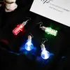 2 pièces mode boucles d'oreilles nouveauté éclairage pour les femmes éclairer boucle d'oreille Led clignotant ampoule oreille crochet balancent bijoux Aretes De Mujer Pendientes D1.0