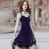 Robes décontractées Vintage gothique robe femmes fête Sexy creux Mini Lolita Harajuku femme dentelle goutte 2022 moulante XL