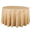 Nappe de table 10 pièces en gros Poly solide damassé nappe ronde El fête mariage chiffons carré salle à manger couvre rose draps