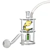 Pocket Bubblers Oilbranders Water Pijpen Mini Glass Percolator Bubbler Smart draagbaar roken met komschuif en mondstuk