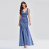 Special Occasion Dresses Dress Sexy Long Dress Sleeveless V-neck Embroidered Beads Slim Bridesmaid Evening party 90804