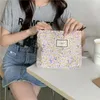 Cosmetic Bags Floral Bag Cotton Cloth Women Makeup Pouch Travel Lipstick Organizer Cases Fashion Zipper Clutch Beauty Phone Purse