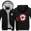 Sweats à capuche pour hommes 2022 Hk Heckler Koch No Compromise Hommes Imprimer Hiver Mode Outwear Épais Chaud Veste À Capuche Slim Fit Zip À Capuche