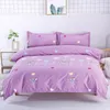 Bedding Sets Soft & Comfortable Warm Velvet Cotton 4 PCS King Size - Quilt Duvet Cover Flat Ruffles Sheet 2 Pillowcase 200x230cm