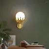 Lampa ścienna nowoczesna H65 miedziana sypialnia nocna lekka luksusowa salon tło projektant sztuki kreatywny nordyc
