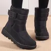 Botas Mujer Invierno Nieve Con Zapatos De Plataforma Tacones Bajos Tobillo Impermeable Botas De Mujer 221010