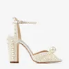 Designer Sandals Women Shoes Luxury Saracria 100/120mm White Satin Platform Sandal Chunky Heel EU35-43 With Box Wedding Bridal