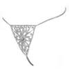 Other Stonefans Sexy Hollow Thong Bikini Panties for Women Luxury Flower Shape Crystal Underwear Body Chain Thong Jewelry 221008