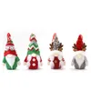 Elfo di Natale Decorazione Luminosa Corna Bambola senza volto Vecchio con cappelli lucidi per albero Carino Gnome Dolls Accessori per festival BBB16141