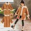 Jackets Girl Boy Winter jas Dikke warme kasjmier kinderen meisjes lange lagen kinderen casual kleding overwaren 4 14t 221010