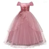 Robes de fille pour filles, robe de noël formelle, princesse pour mariage et fête, frocs pour adolescentes, longue queue, robe d'année pour enfants 6481182