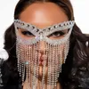 Autres Stonefans Mode Gland Masques Visage Bijoux pour Femmes De Luxe Mascarade Hallow Cristal Masques Visage Accessoires 221008