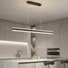 Lampes suspendues Moderne Minimaliste Led Lustre Dimmable Avec Télécommande Pour Salon Chambre Table À Manger Maison Éclairage Intérieur Décor