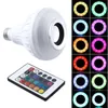 Smart E27 RGB Music Bluetooth Speaker LED Bulb Light 12W Playing Dimmable Wireless Lamp With 24 Keys Remote Control