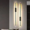 Lampa ścienna Nordic Prosta długa oprawa LED Sconce salon sofa sofa