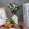 Fleurs décoratives DIY Année de fête décorations artificielles plantes de Noël
