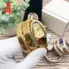 Relojes de pulsera Relojes de mujer Movimiento de cuarzo Señoras B Serpiente Moda Creativa Múltiples estilos241D