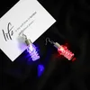 2 pièces mode boucles d'oreilles nouveauté éclairage pour les femmes éclairer boucle d'oreille Led clignotant ampoule oreille crochet balancent bijoux Aretes De Mujer Pendientes D1.0