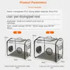 Housses de siège de voiture pour chien 70L boîte de séchage pour animaux de compagnie pliable chat bain sèche-cheveux tente Transparent ménage bain soufflant sac