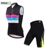 Racen sets Wosawe dames mouwloze fietsen motorfiets jersey fiets kleding fiets slijt