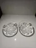 그릇 4x8.45cm 2pcs Crystal Liquor Cup 디저트 차 작은 라운드 그릇 세트