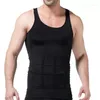 Shapers de corps pour hommes Sauna Sweat Vest Shaper pour hommes Taille Entraîneur Fermeture à glissière Néoprène Costume Débardeur Entraînement Perte de poids Sangle réglable