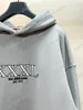 xinxinbuy Hommes pull à capuche designer DESTRYED XXXL lettre Broderie Paris Peint à la main femmes noir Abricot S-2XL