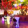 Meubles de bar éclairés par LED table de cocktail haut de gamme rechargeable décoration de vue de nuit de jardin