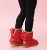 Botas de neve na moda para crian￧as Booties de bezerro de bezerro unissex