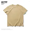 Herr t-skjortor inxyz sommar grundl￤ggande m￤n kort ￤rm t-shirt 17 f￤rger ren bomull valfritt 2022 koreanska avslappnade manliga trendiga kl￤der