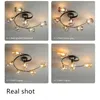 Chandeliers Nordic LED Ceiling Pendant Lamp For Living Room Dining Kitchen Bedroom Modern Glass Molecular Hanging Chandelier Home Lighting