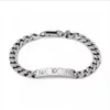 Top luxury designer bracelet charm gift unisex hip hop women mens bracelets 16cm 18cm 20cm trendy cuban chain stainless steel cuff bangle couple jewelry