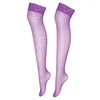 Women Socks Sexy Fishnet Stockings Summer Thin Transparent Mesh Thigh High Elasticity Over Knee Nylon Stocking 6 Color