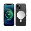 Transparent Clear Acrylic magnetic phone cases 14pro wireless charging with opp bag Compatible Magsafe Charger