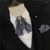 Bow Ties Rhinestone Bowtie Pocket Tool Set Fashion Business Pakken Shirts Tie handgemaakte sieraden Britse Koreaanse mannen Bruiloftaccessoires