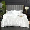 Bedding sets Mulberry Silk Bedding Set with Duvet Cover Bed Sheet Pillowcase Luxury Satin Bedsheet Solid Color King Queen Full Twin Size 221010